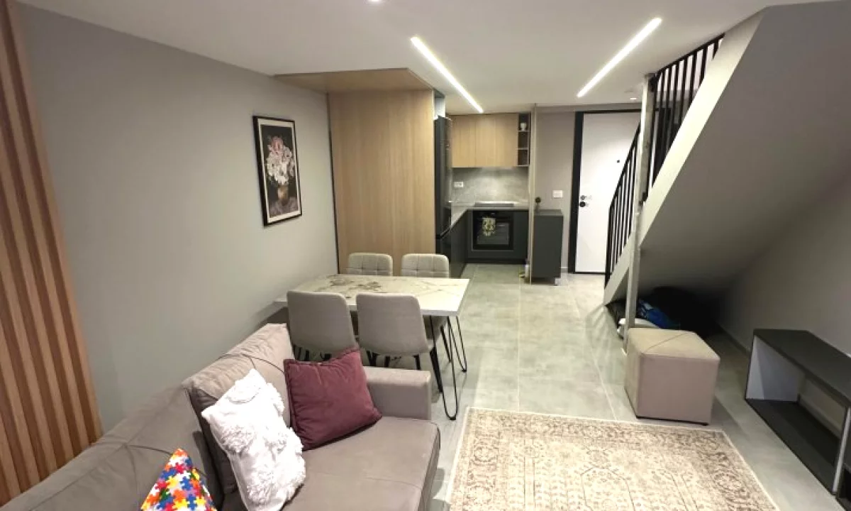 Shtepi ne shitje Duplex(shtepi me 2 kate) ne Tirane, 1+1, Mobilimi E mobiluar, Pagesa 119,000  Euro.