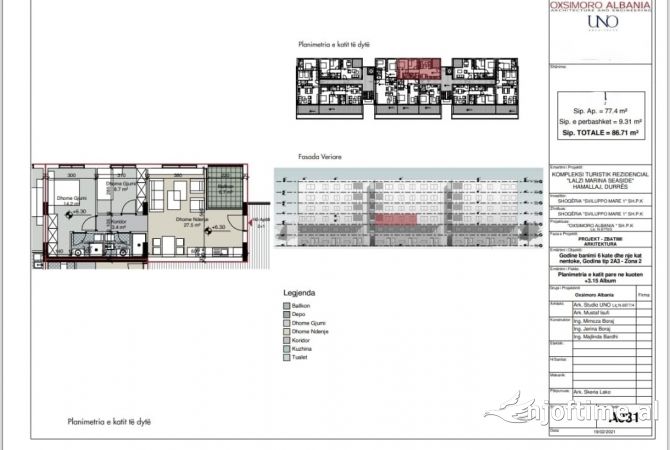 Shtepi ne shitje Apartament ne Durres, 2+1, Mobilimi Bosh, pa mobiluar, Pagesa 200,000  Euro.