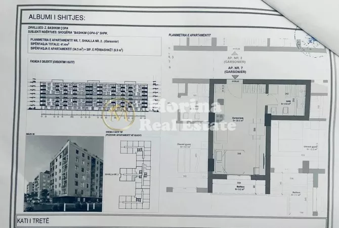 Shtepi ne shitje Apartament ne Durres, Garsoniere, Mobilimi Bosh, pa mobiluar, Pagesa 56,000  Euro.