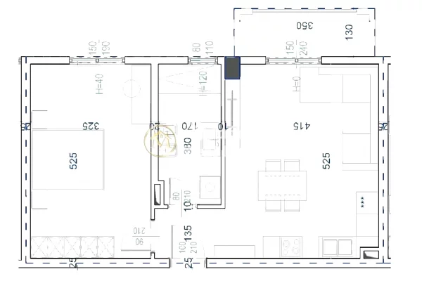 Shtepi ne shitje Apartament ne Tirane, 1+1, Mobilimi Bosh, pa mobiluar, Pagesa 57,000  Euro.