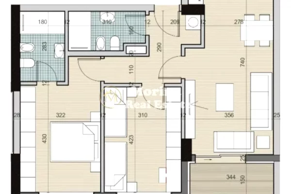 Shtepi ne shitje Apartament ne Tirane, 2+1, Mobilimi Bosh, pa mobiluar, Pagesa 120,000  Euro.
