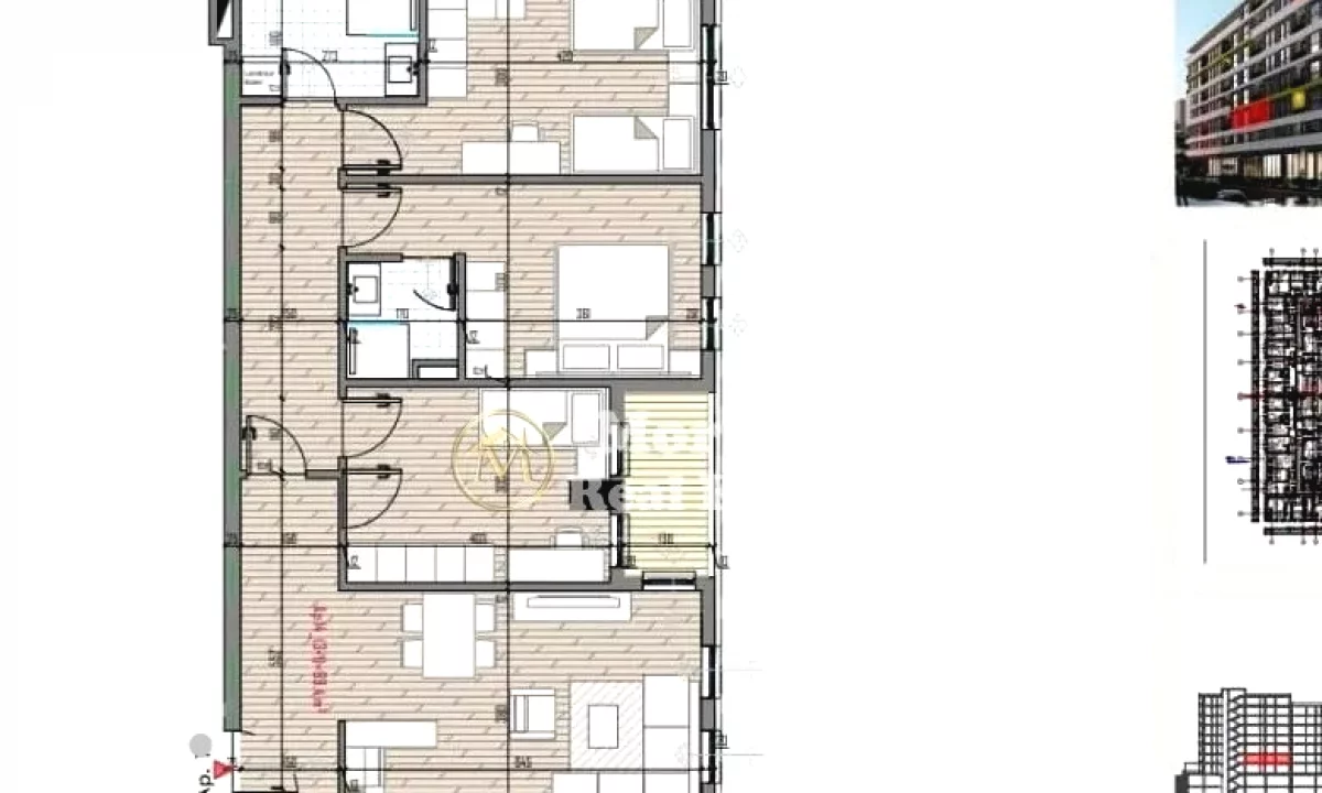 Shtepi ne shitje Apartament ne Tirane, 3+1, Mobilimi Bosh, pa mobiluar, Pagesa 129,000  Euro.