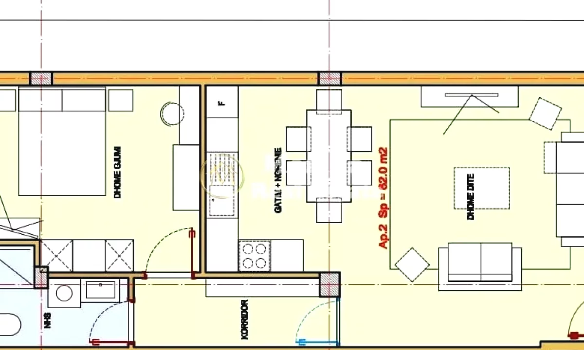 Private house for rent in Tirana 1+1, Furnished