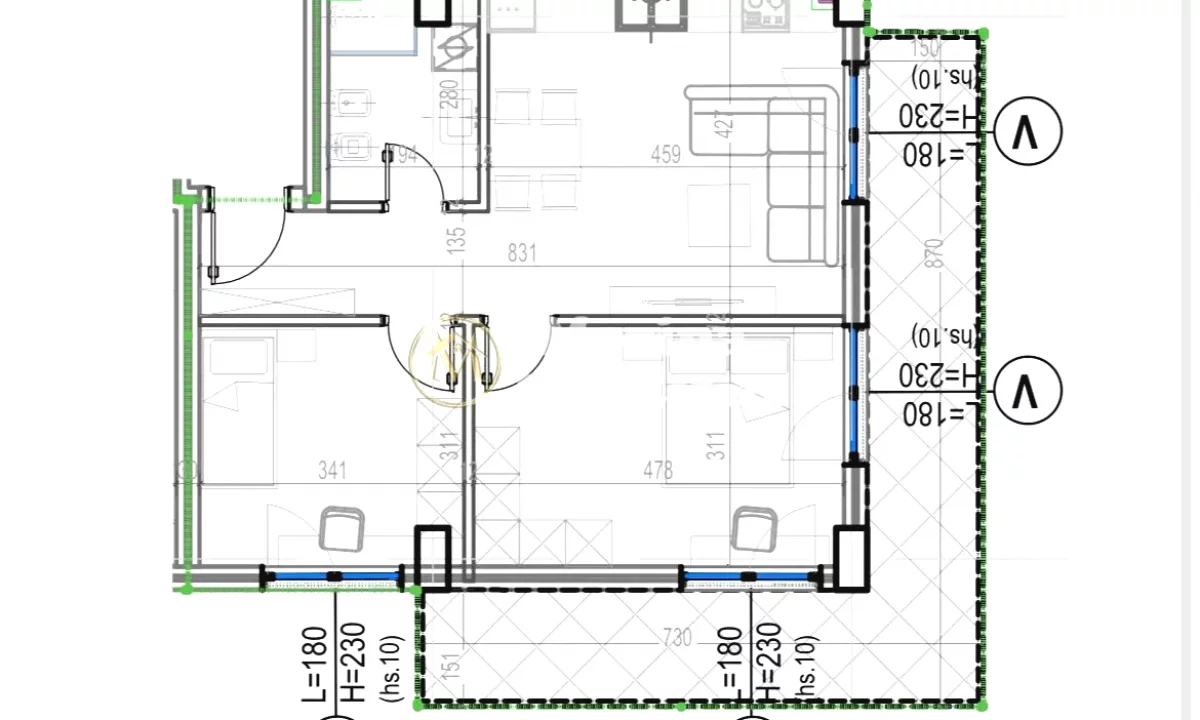 Shtepi ne shitje Apartament ne Tirane, 2+1, Mobilimi Bosh, pa mobiluar, Pagesa 179,828  Euro.