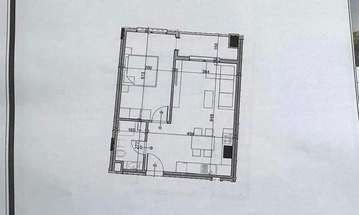 Shtepi ne shitje Apartament ne Tirane, 1+1, Mobilimi Bosh, pa mobiluar, Pagesa 80,000  Euro.