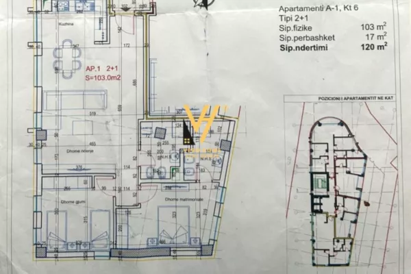 Shtepi ne shitje Apartament ne Tirane, 2+1, Mobilimi E mobiluar, Pagesa 192,000  Euro.