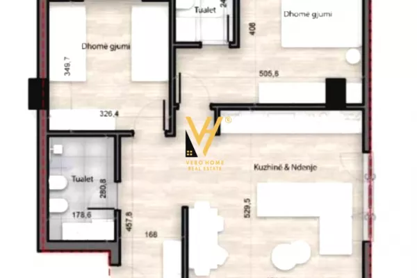 Shtepi ne shitje Apartament ne Tirane, 2+1, Mobilimi Bosh, pa mobiluar, Pagesa 160,000  Euro.