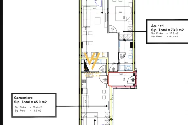 Apartment for sale in Tirana 2+1, Furnished