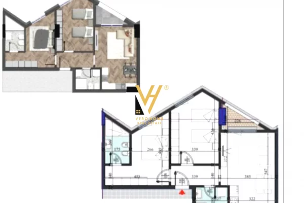 Shtepi ne shitje Apartament ne Tirane, 2+1, Mobilimi Bosh, pa mobiluar, Pagesa 165,000  Euro.