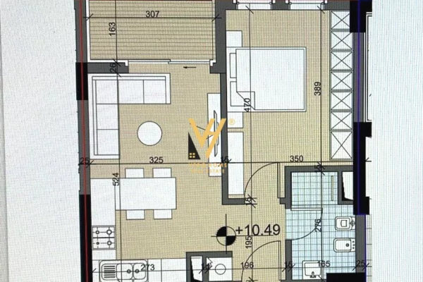 Shtepi ne shitje Apartament ne Tirane, 1+1, Mobilimi Bosh, pa mobiluar, Pagesa 77,000  Euro.