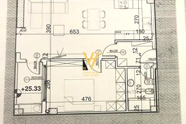 Shtepi ne shitje Apartament ne Tirane, 1+1, Mobilimi Bosh, pa mobiluar, Pagesa 110,000  Euro.