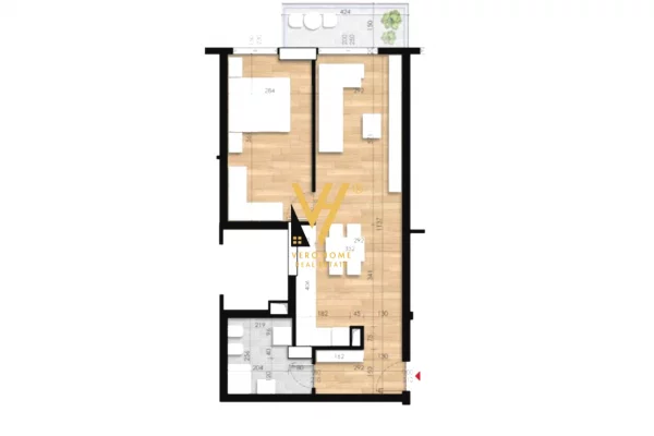 SHITET APARTAMENT 1+1 RESIDENZA TURDIU FUSHA E AVIACIONIT 128.000 EURO