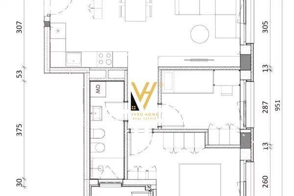 Appartamento in vendita a Tirana 2+1, Vuoto