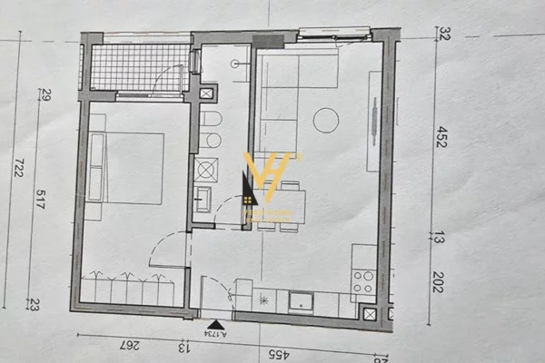 Appartamento in vendita a Tirana 1+1, Vuoto