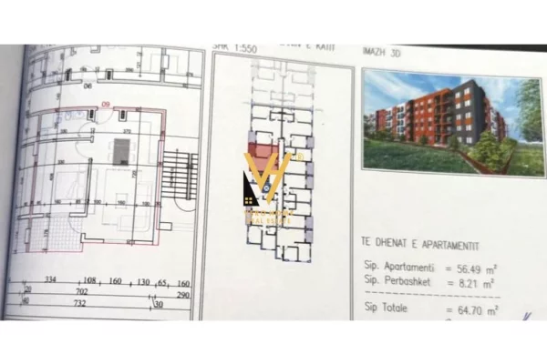 Appartamento in vendita a Tirana 1+1, Vuoto