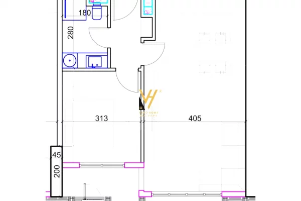 Apartment for sale in Tirana 1+1, Emty