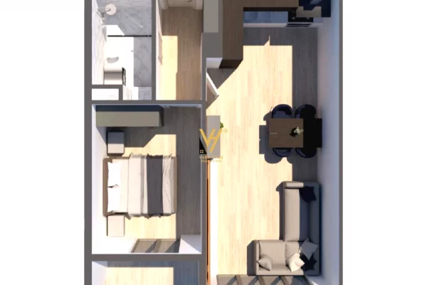 Apartment for sale in Tirana 1+1, Emty