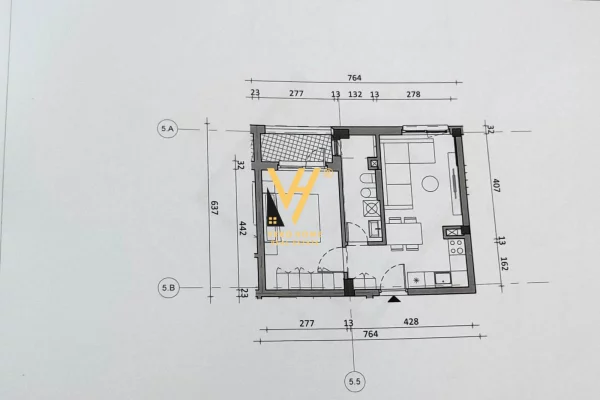 Shtepi ne shitje Apartament ne Tirane, 1+1, Mobilimi Bosh, pa mobiluar, Pagesa 8,000,000  Leke.