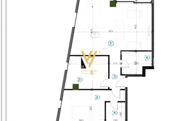 Shtepi ne shitje Apartament ne Tirane, 2+1, Mobilimi Bosh, pa mobiluar, Pagesa 175,000  Euro.