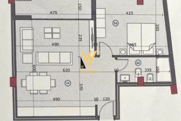 Shtepi ne shitje Apartament ne Tirane, 1+1, Mobilimi Bosh, pa mobiluar, Pagesa 113,000  Euro.